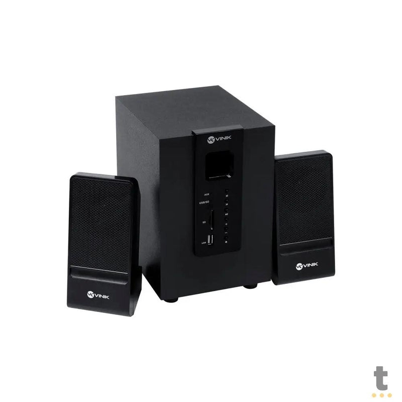 Caixa De Som 2.1 Vinik Groove Subwoffer + 2 Caixas Satelite em Madeira 20W Preta - CXGRO20W