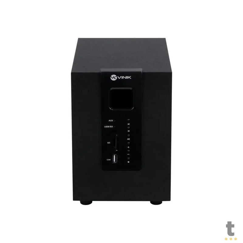 Caixa De Som 2.1 Vinik Groove Subwoffer + 2 Caixas Satelite em Madeira 20W Preta - CXGRO20W