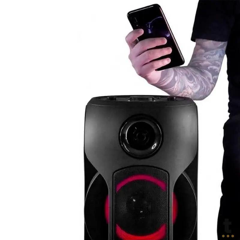 Caixa De Som Amplificada Bluetooth Bomber Party 800 50W RMS Led p2 p10 Usb MicroSd - 286014
