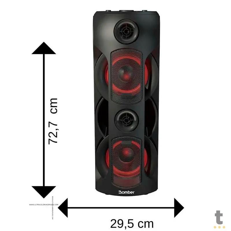 Caixa De Som Amplificada Bluetooth Bomber Party 800 50W RMS Led p2 p10 Usb MicroSd - 286014