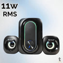 Caixa De Som C/ Subwoofer 2.1 11W Knup Horus P2 Usb - RO827