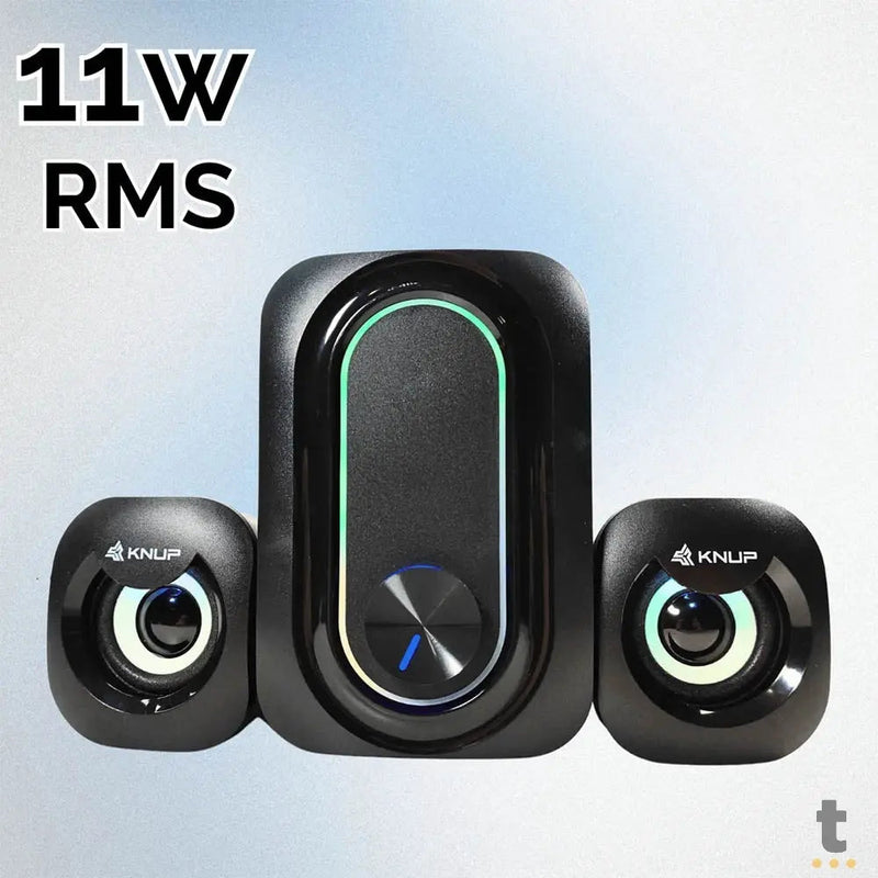 Caixa De Som C/ Subwoofer 2.1 11W Knup Horus P2 Usb - RO827