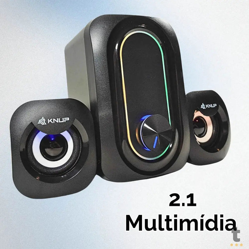 Caixa De Som C/ Subwoofer 2.1 11W Knup Horus P2 Usb - RO827