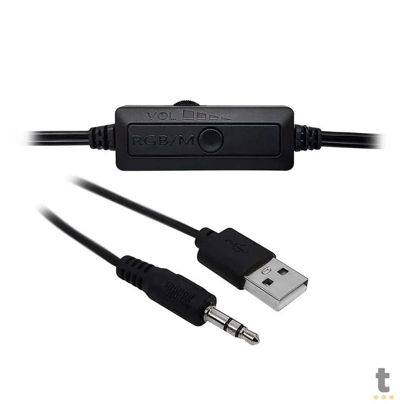 Caixa De Som Knup Horus 2.0 Multimidia 10W RMS C/ Led RGB Usb e P2 - KP-RO810