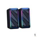 Caixa De Som Knup Horus 2.0 Multimidia 10W RMS C/ Led RGB Usb e P2 - RO849