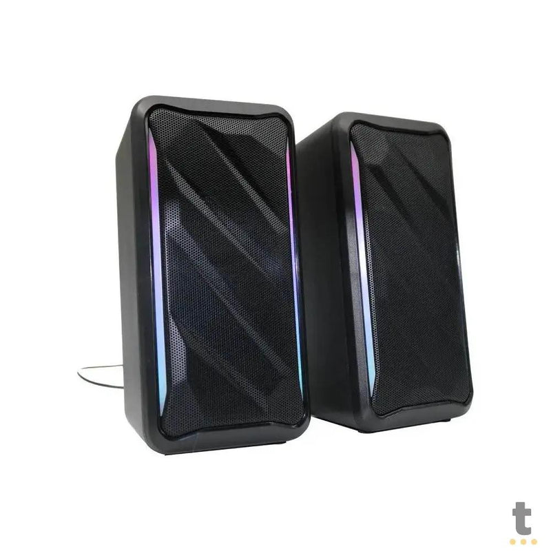 Caixa De Som Knup Horus 2.0 Multimidia 10W RMS C/ Led RGB Usb e P2 - RO849