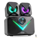 Caixa De Som Knup Horus 2.1 Multimidia 16W RMS C/ Led Usb e P2 - RO821