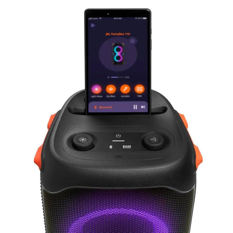 Caixa De Som Portátil Bluetooth Jbl PartyBox 110 160w Preta - JBLPARTYBOX110BR