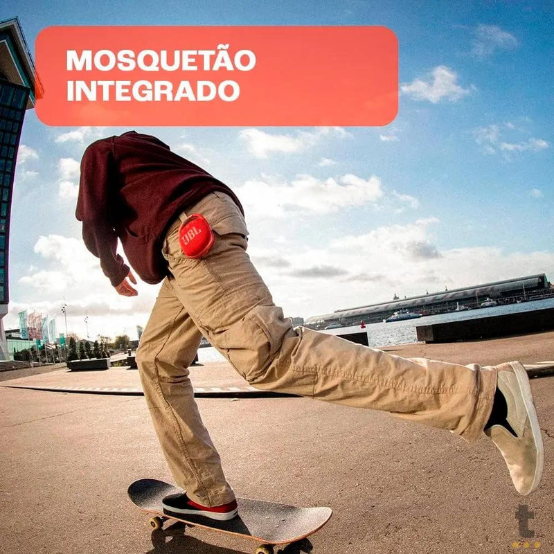 Caixa de Som Portátil Bluetooth JBL Clip 4 5W Vermelha