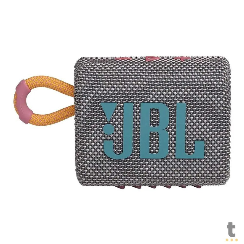 Caixa de Som Portátil Bluetooth JBL GO3 4.2W Cinza - JBLGO3GRY