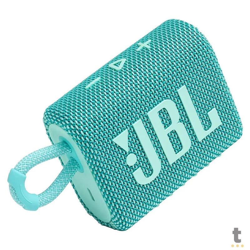 Caixa de Som Portátil Bluetooth JBL GO3 4.2W Verde Azulado