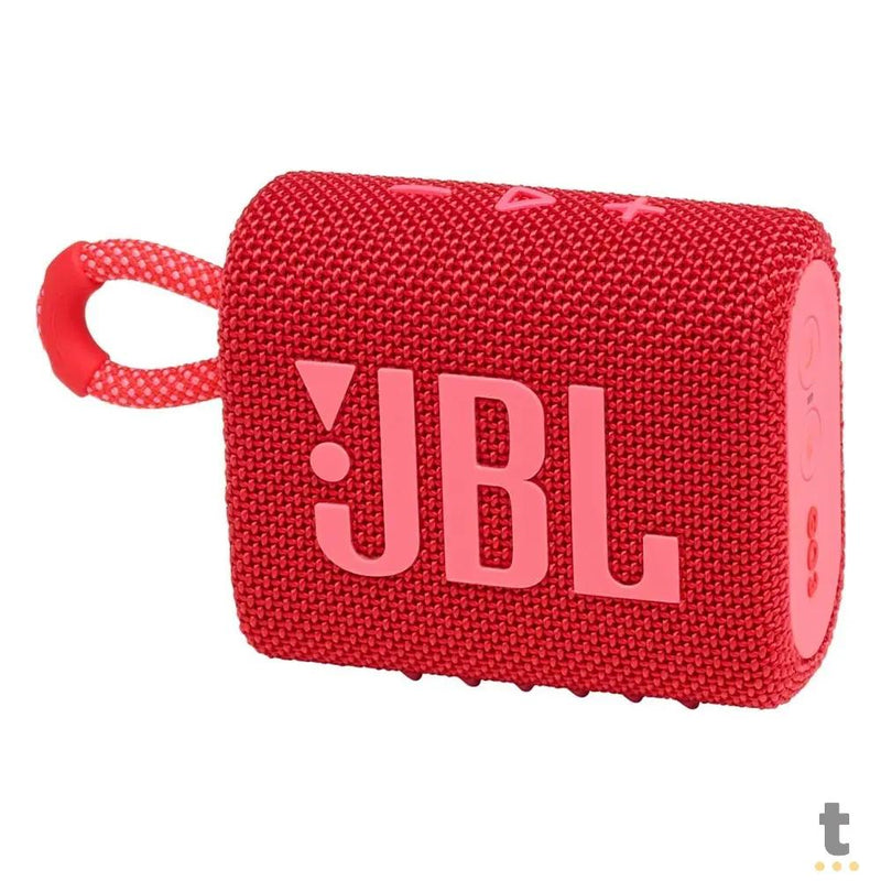 Caixa de Som Portátil Bluetooth JBL GO3 4.2W Vermelha