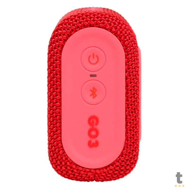 Caixa de Som Portátil Bluetooth JBL GO3 4.2W Vermelha