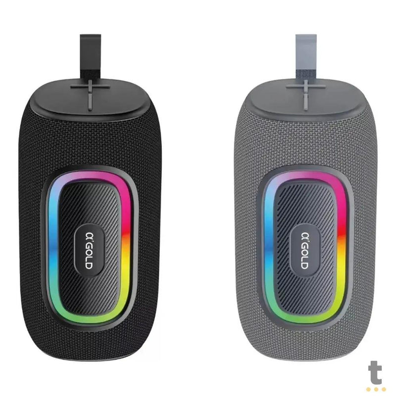 Caixa de Som Portátil Bluetooth aGold 20W IPX6  RGB - SM-10