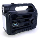 Caixa de Som Rádio Portátil Recarregável Com Lanterna Leon GTS Preta - LO-4020