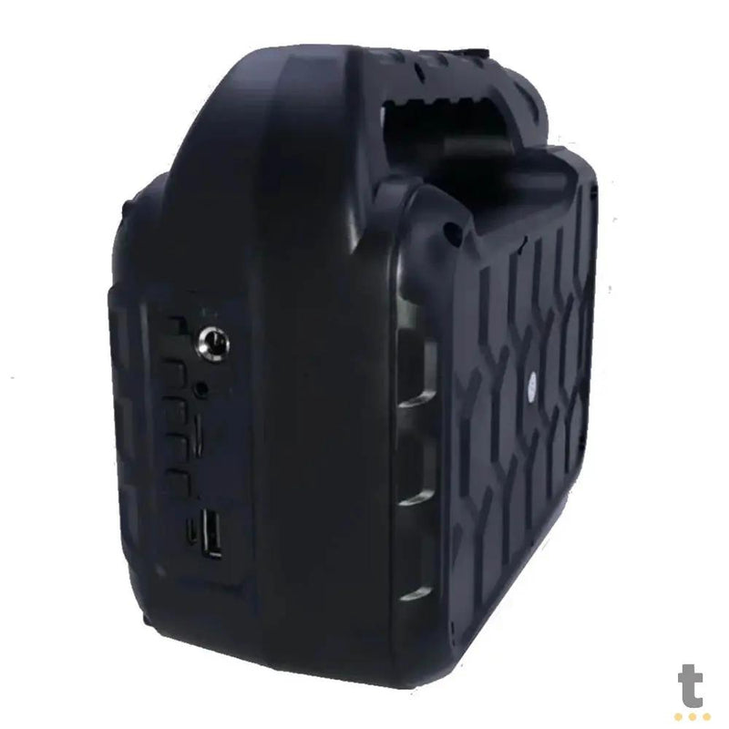 Caixa de Som Rádio Portátil Recarregável Com Lanterna Leon GTS Vermelha - LO-4020