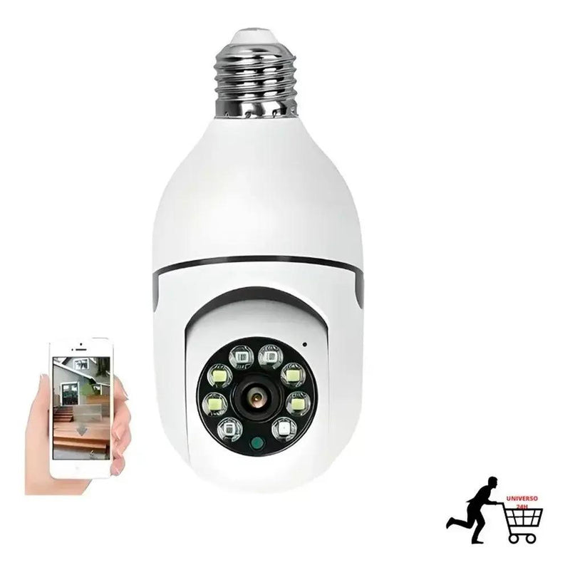 Câmera De Vigilância Ip Durawell Lampada HD Wi-fi Branca - 8177QJ
