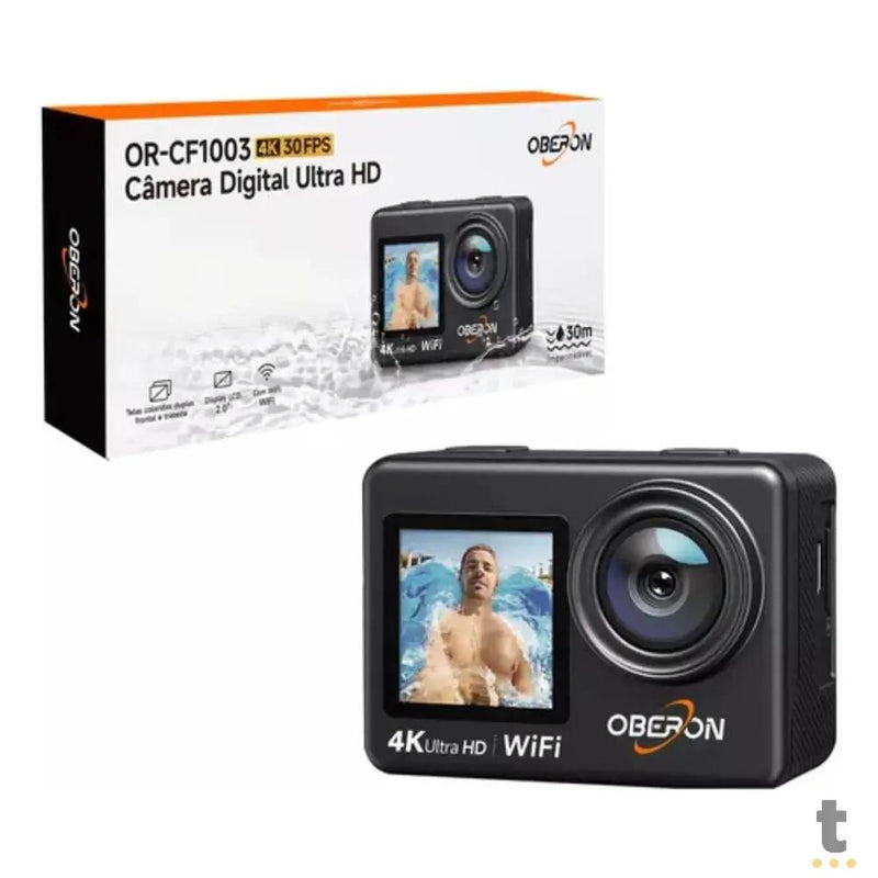 Camera de Ação Digital Ultra HD 4k 30Fps Angulo 170 Visor 2.0 Oberon - OR-CF1003