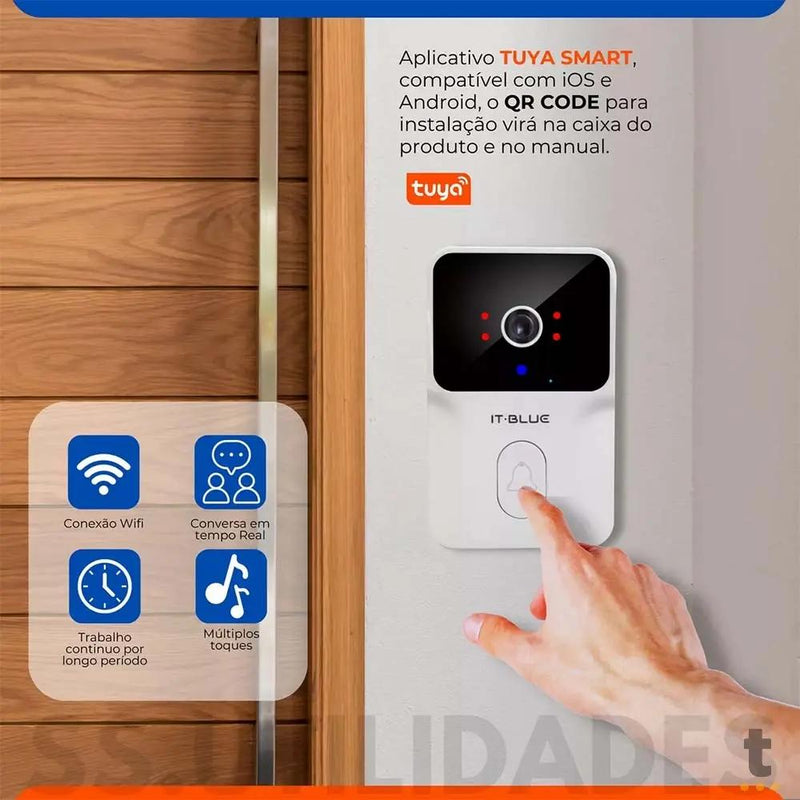 Campainha Inteligente com Camera Sem Fio It-Blue - SD-410D