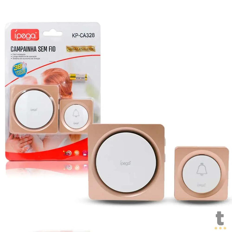 Campainha Sem Fio Com Bateria Ipega - KP-CA328