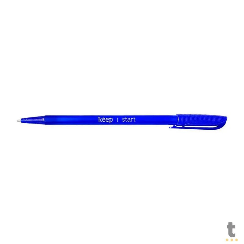 Caneta Esferográfica Ponta Média 1,0mm Azul Keep - EI091