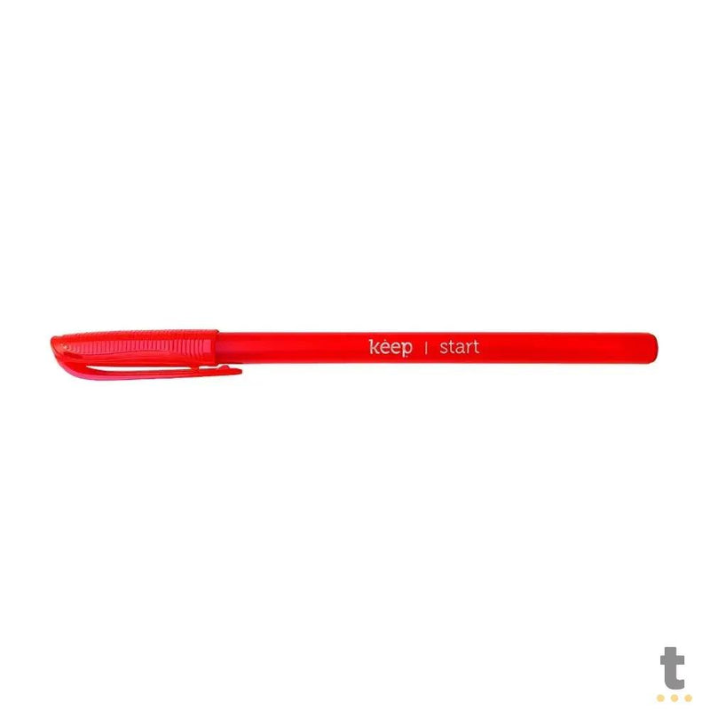 Caneta Esferográfica Ponta Média 1,0mm Vermelho Keep - EI092