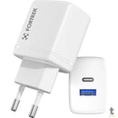 Carregador De Parede Dual Usb e Usb-C Fortrek FK 110B - 82661