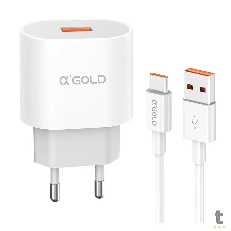 Carregador De Parede aGold Usb Tipo C Turbo 30W 6.1A - CA31-7