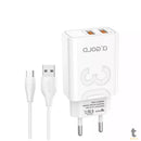 Carregador De Parede aGold Usb Tipo C Turbo C/ 2 Usb 5.1A Branco - CA32-3 /Tipo-C