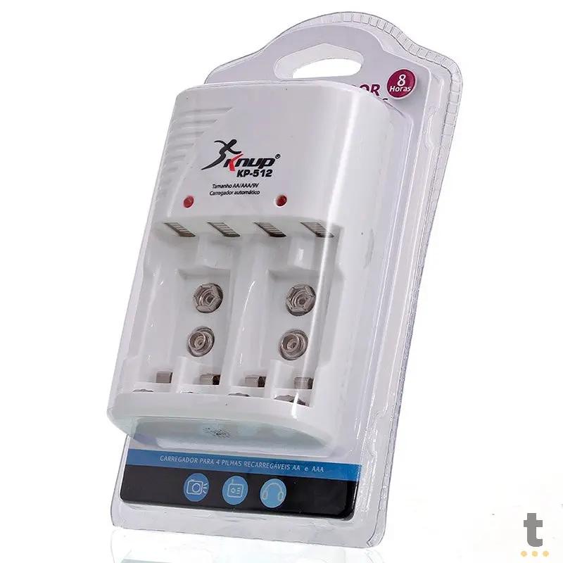 Carregador De Pilhas AA / AAA / 9V Knup - Kp-512