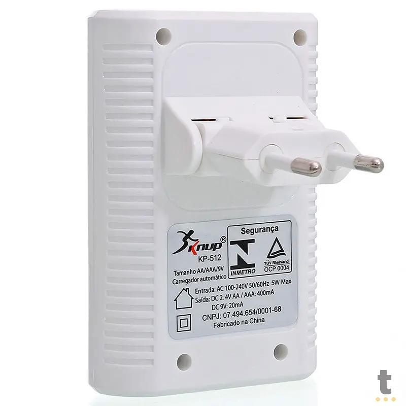 Carregador De Pilhas AA / AAA / 9V Knup - Kp-512