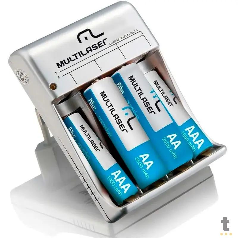 Carregador De Pilhas Multilaser C/2 Pilhas Aa + 2 Pilhas Aaa - Cb045