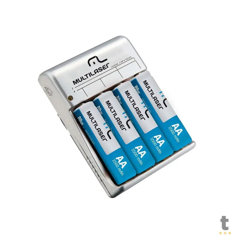 Carregador De Pilhas Multilaser C/2 Pilhas Aa + 2 Pilhas Aaa - Cb045