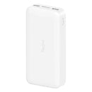 Carregador Portátil 20000mAh Fast Charge Power Bank Branco Xiaomi
