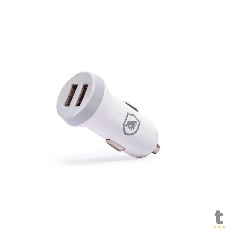 Carregador Veicular Flex 2 USB Branco GShield 5V 3.4A - GS-3238