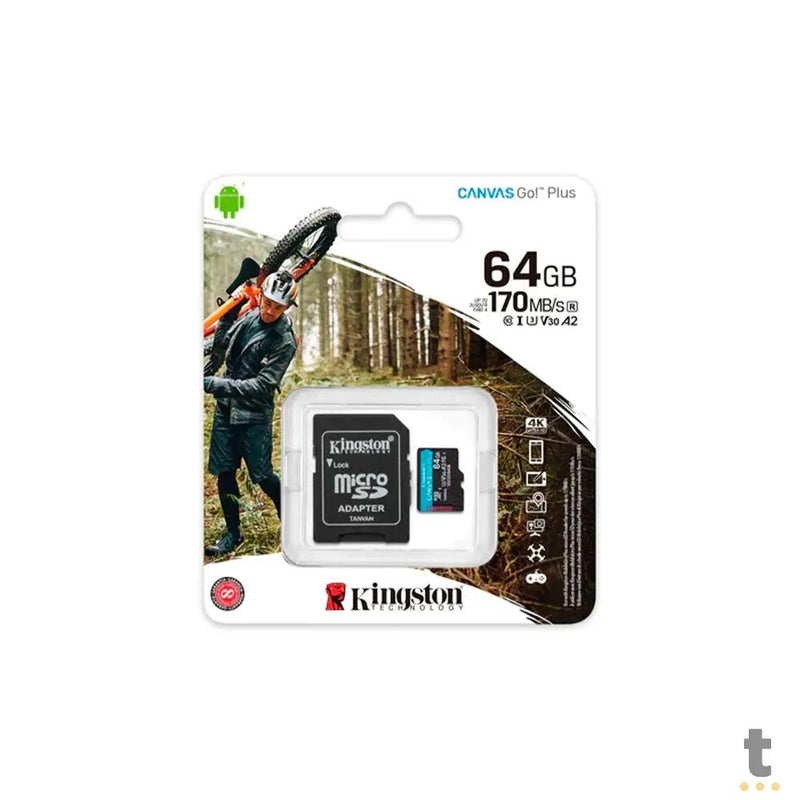 Cartão de Memória MicroSD 64GB Canvas Go Plus UHS-I SDCG3/64Gb