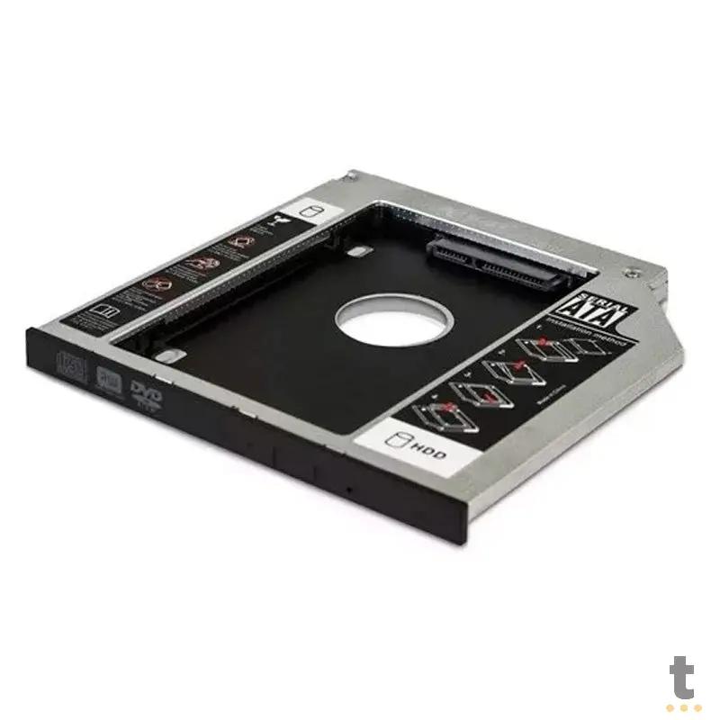 Case caddy gaveta para 2o. Hd ou ssd no dvdrw do notebook 12.7mm