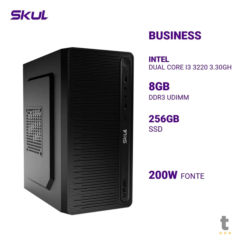 Computador Truedata b300 Intel I3-3220 3.4Ghz 8gb Ssd 256gb Fonte 200w - 215199