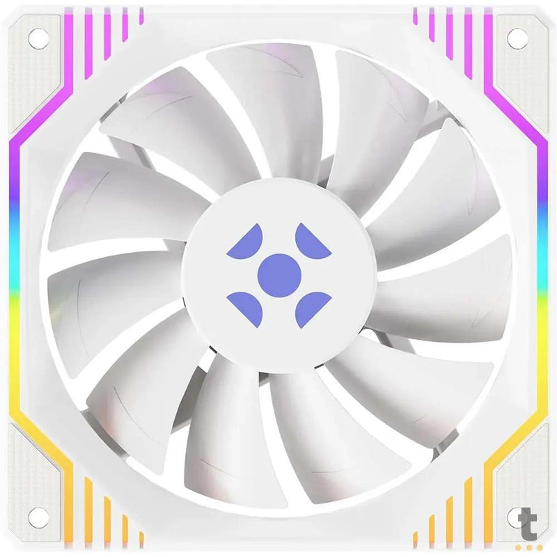 Cooler Fan Para Gabinete Fortrek Frosty Rainbow Branco 120mm - 83901