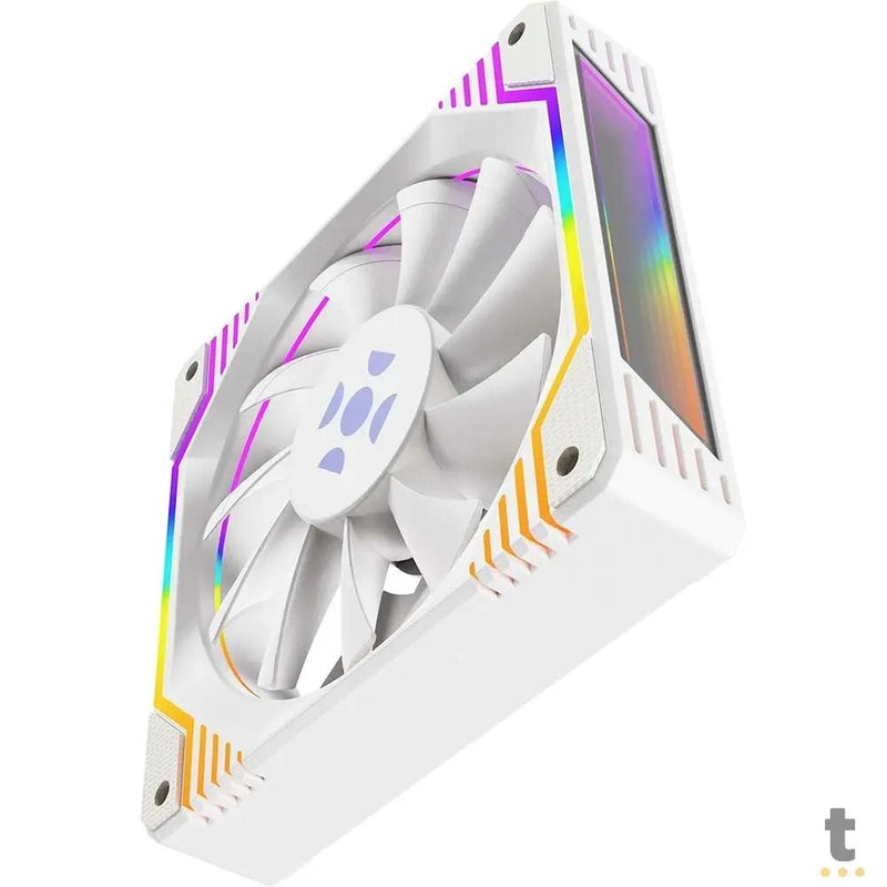 Cooler Fan Para Gabinete Fortrek Frosty Rainbow Branco 120mm - 83901