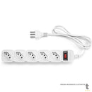 Filtro De Linha 5 Tomadas Intelbras Bivolt Chave 1,0 mt Epe 205 BR Branco - 4824200