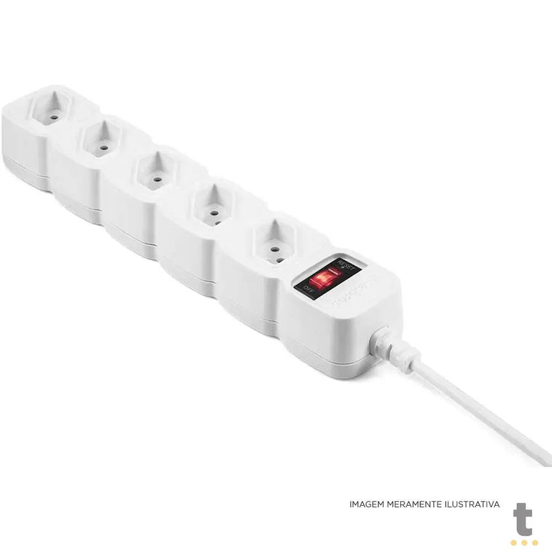 Filtro De Linha 5 Tomadas Intelbras Bivolt Chave 1,0 mt Epe 205 BR Branco - 4824200