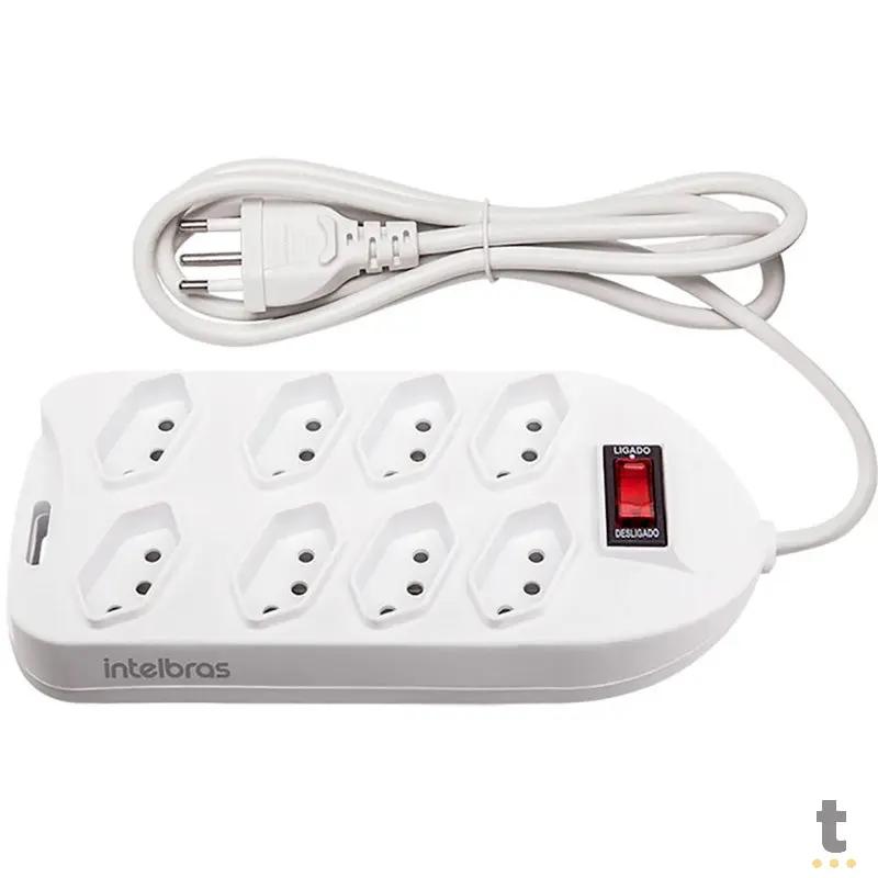 Filtro De Linha 8 Tomadas Intelbras Bivolt Chave 1.5 Mt Epe1008+ Branco - 4824003
