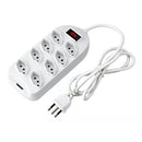 Filtro De Linha 8 Tomadas Knup 1.5Mt C/ Interruptor Branco - SL7508