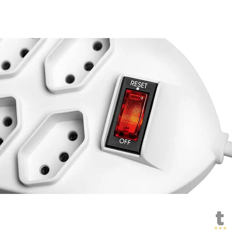 Filtro De Linha 8 Tomadas Knup 1.5Mt C/ Interruptor Branco - SL7508