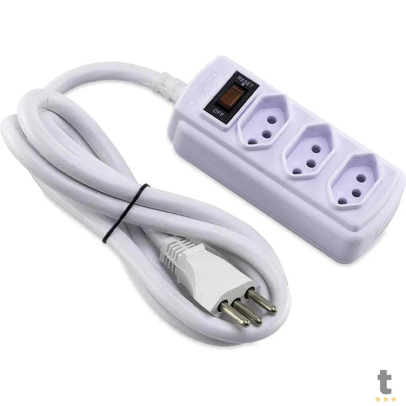 Filtro de Linha 3 Tomadas 20A 1.5mts Force Line Branco