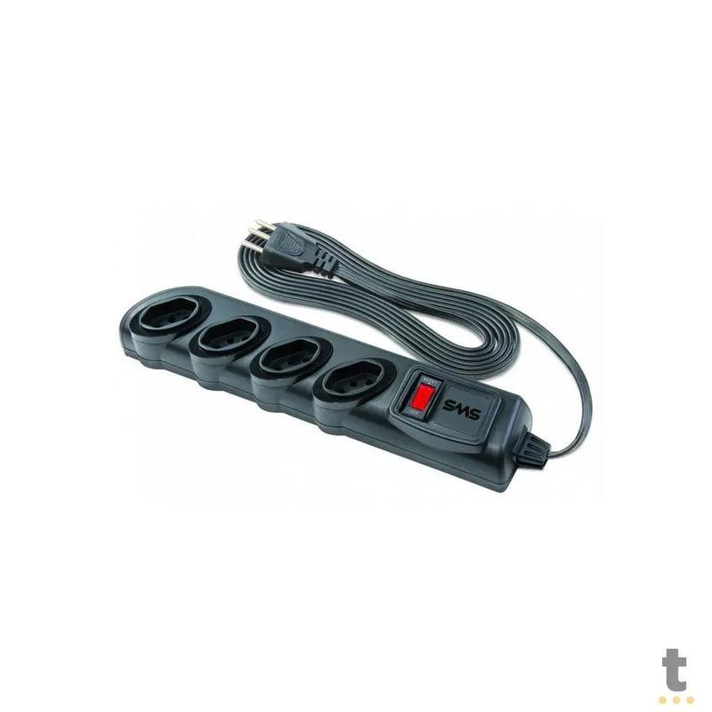 Filtro de Linha 4 Tomadas SMS Bivolt Gab Metalico Chave 3mt - P/N 62329