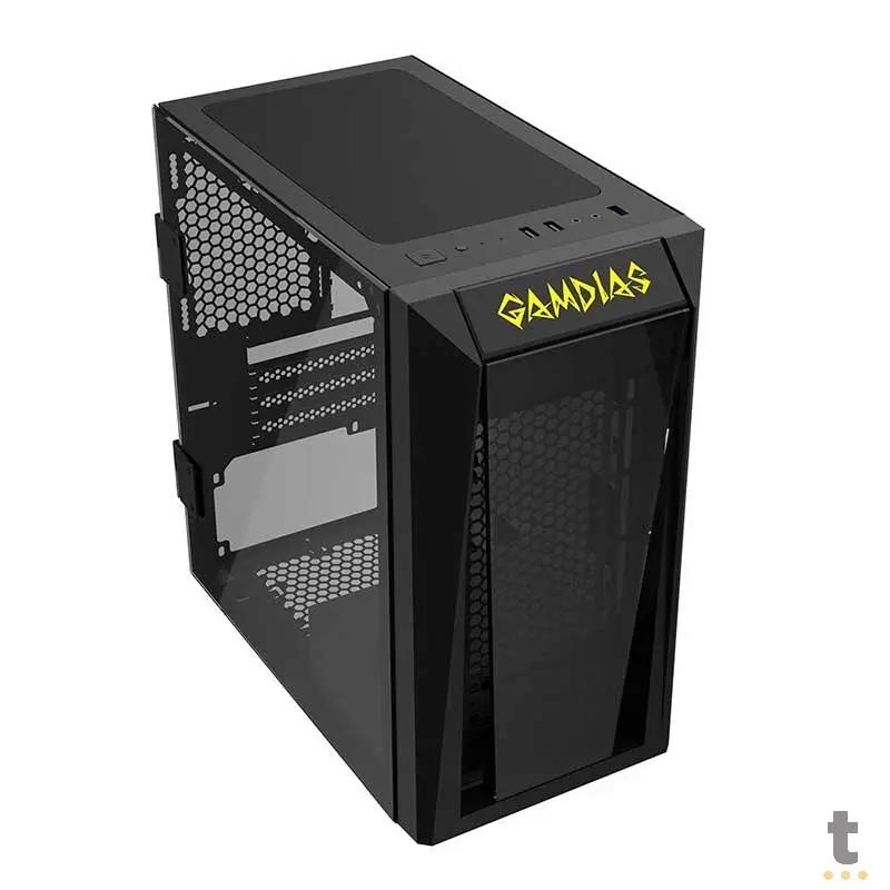 Gabinete Gamer Gamdias Mini Tower Talos E1 Preto Com Lateral em Vidro