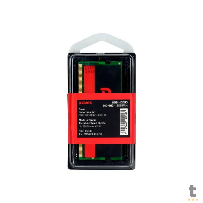 Memoria para Notebook Ddr3 8gb 1600Mhz PCYes Low Voltage - PM081600D3LSO