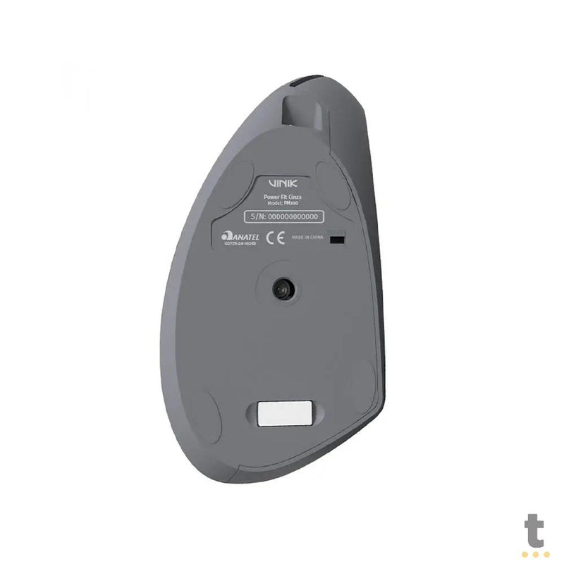 Mouse Ergonomico Sem Fio Recarregavel Vinik Power Fit Pm300 Vertical USB Cinza - CP265457